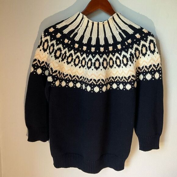 525 America Fair Isle Nordic Mock Neck, Large. Icelandic. - Picture 8 of 13